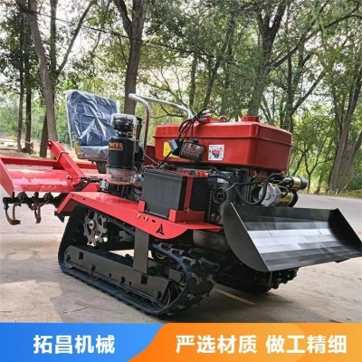 耕田耕地履帶微耕機 專業(yè)旋耕犁耕施肥播種 實體工廠